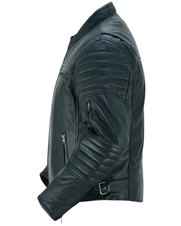 RC757 Men's Lightweight Drum Dyed Naked Lambskin Crossover Scooter Ja - Image 9
