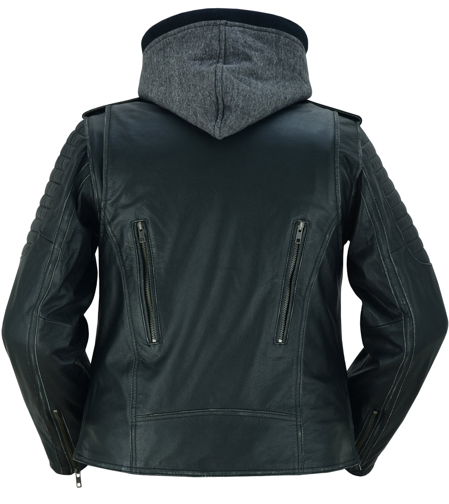 RC877 Women's M/C Jacket with Rub-Off Finish - Image 9
