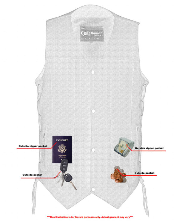 RM914TALL Men's Ten Pocket Denim Utility Vest - TALL - Image 7