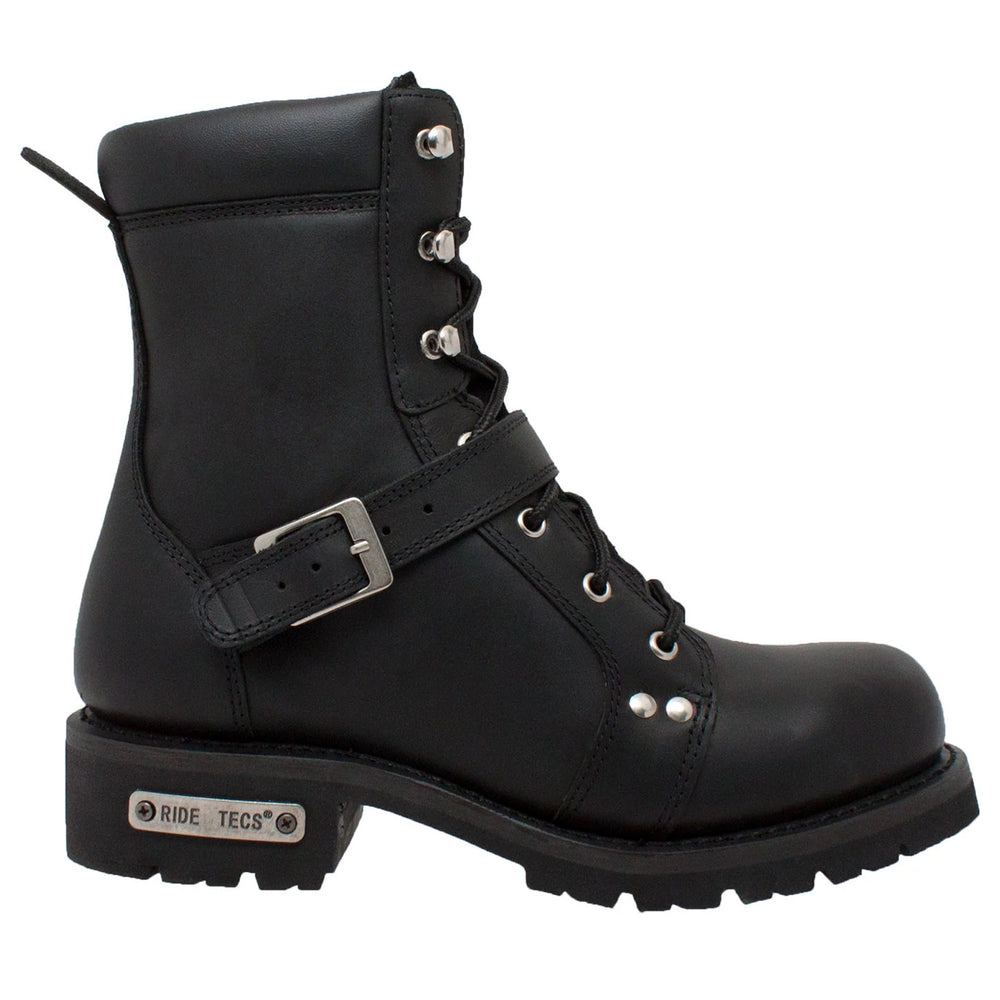 9146M Men's 6" YKK Zipper Black Biker Boot - Image 3
