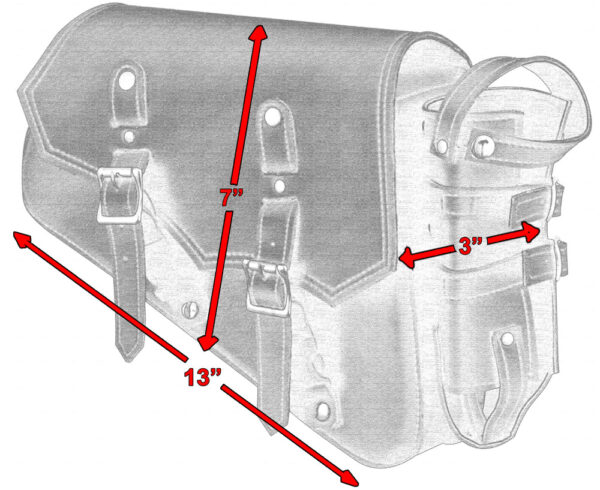RC5011R Right Side Synthetic Leather Swing Arm Bag w/Bottle Holder - Image 3