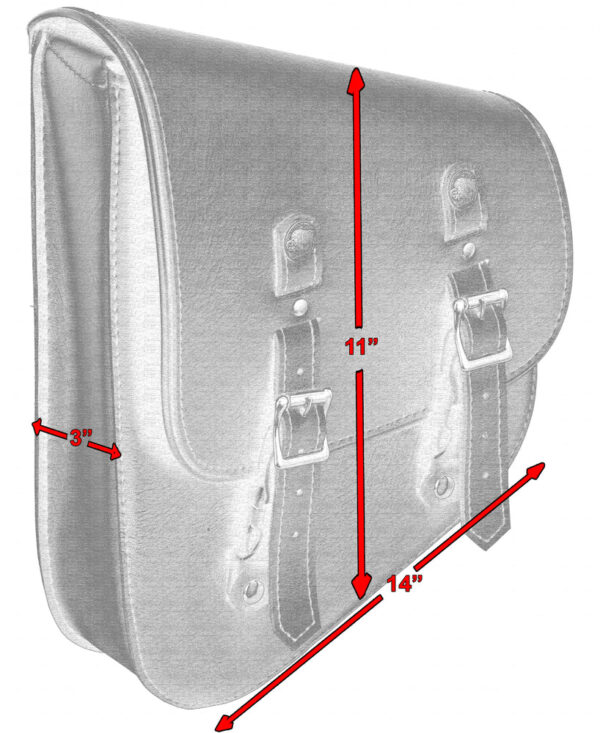RC4010L Left Side Premium Leather Swing Arm Bag W/ Buffalo Snaps - Image 4