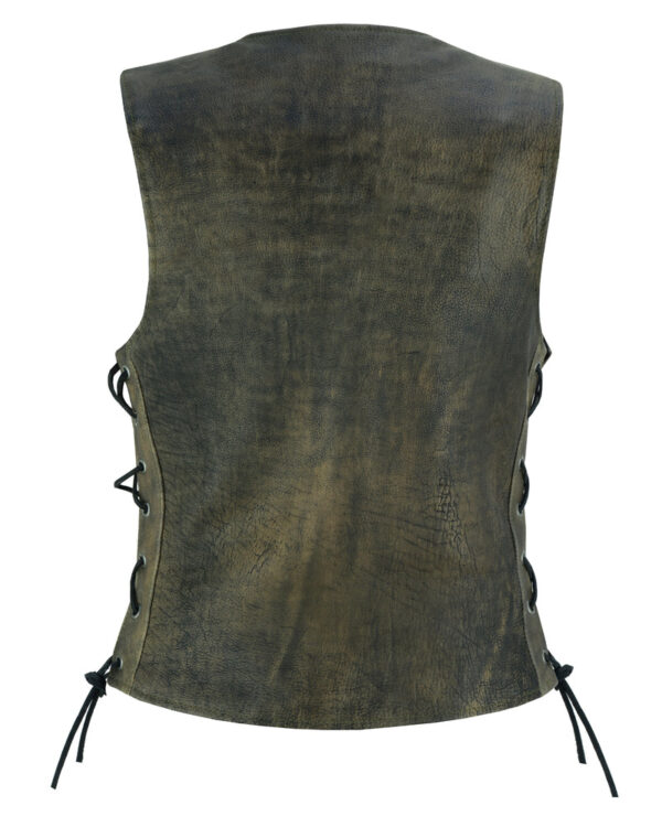 RC207 Women's Antique Brown Single Back Panel Concealed Carry Vest - Image 5