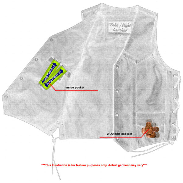 RC1726 Kids Traditional Style Side Lace Vest - Image 4
