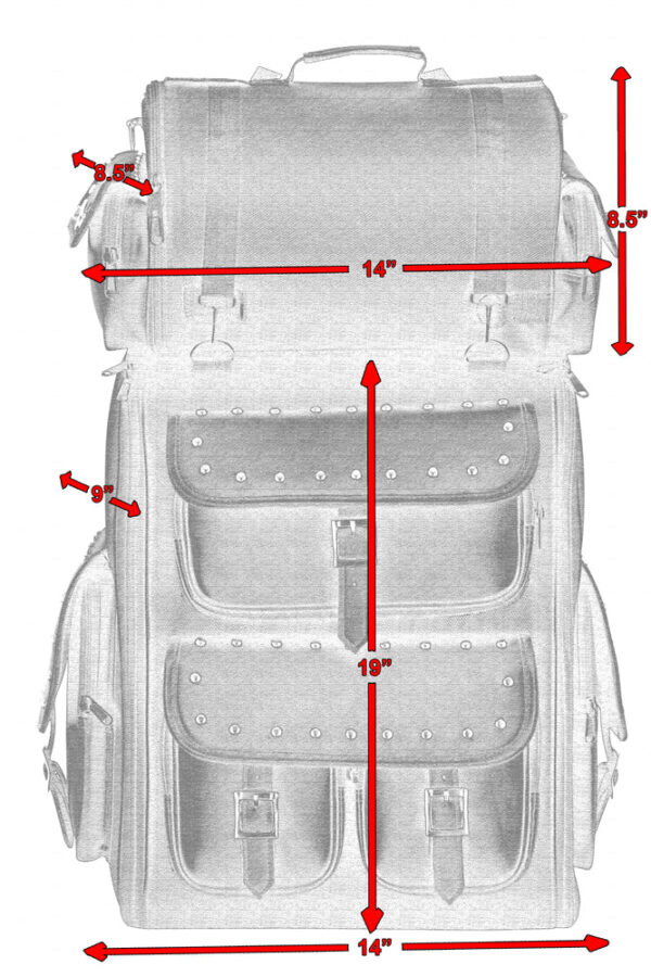 RC386 Updated Touring Back Pack With Studs - Image 8