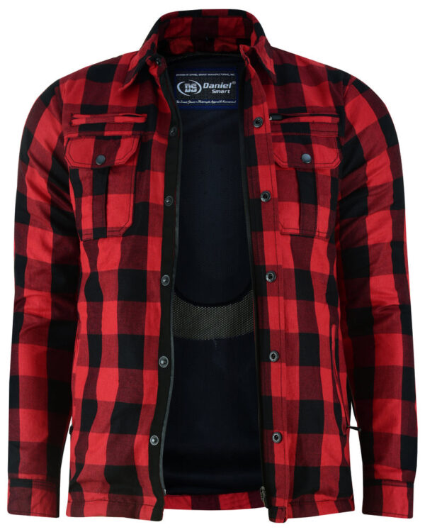 RC4671 Armored Flannel Shirt - Red - Image 4
