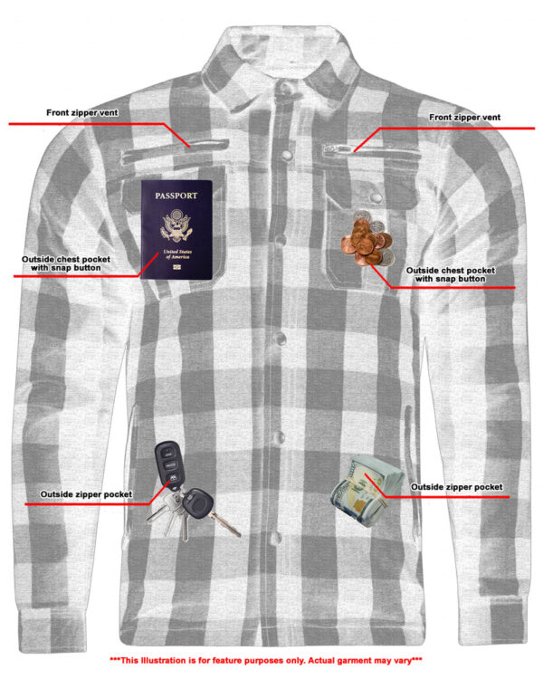 RC4671 Armored Flannel Shirt - Red - Image 8