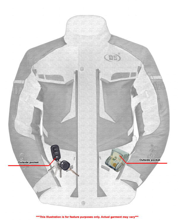 RC4616 Advance Touring Textile Motorcycle Jacket for Men - Hi-Vis - Image 3