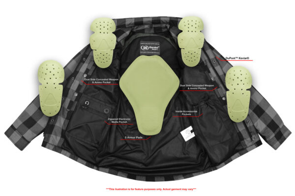 RC4670 Armored Flannel Shirt - Gray - Image 9