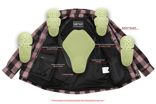 RC4671 Armored Flannel Shirt - Red - Image 9