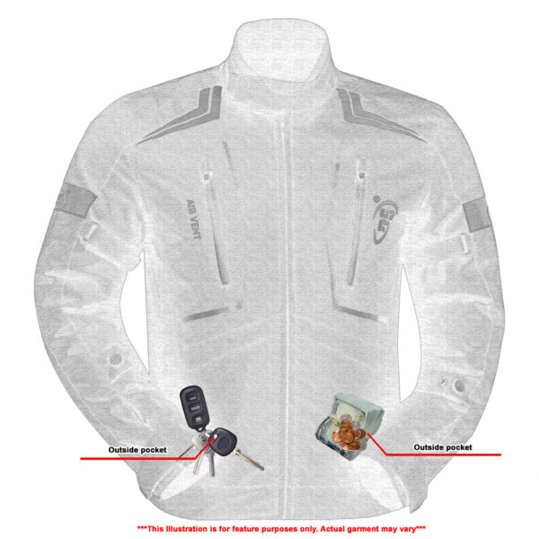 RC4610 Flight Wings - Black Textile Motorcycle Jacket for Men - Image 3