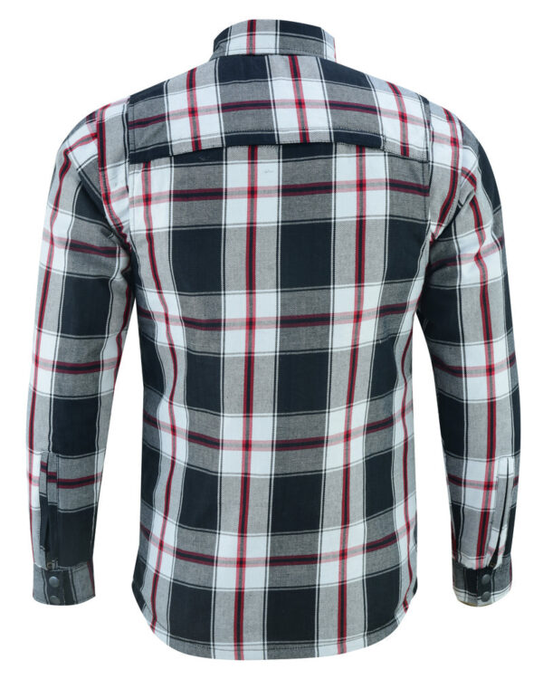 RC4672 Armored Flannel Shirt - Black, White & Red - Image 5