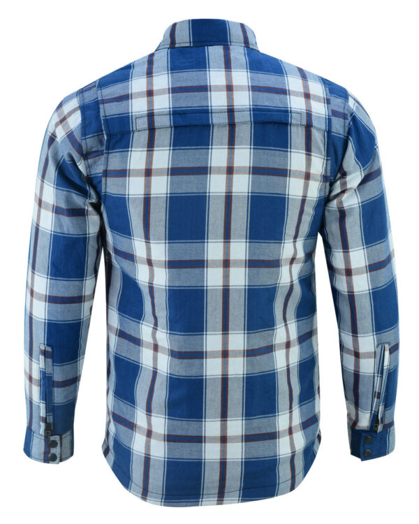 RC4673 Armored Flannel Shirt - Blue, White & Maroon - Image 5