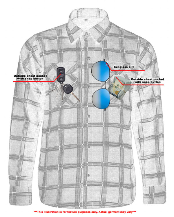 RC4680 Flannel Shirt - Black, Red and Blue - Image 4