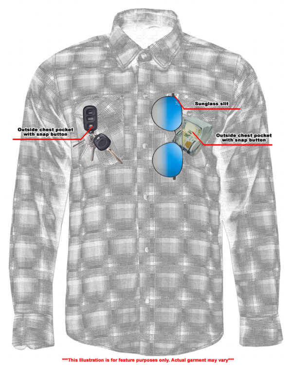 RC4683 Flannel Shirt - Blue and Black Shaded - Image 5