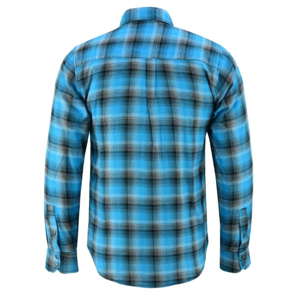 RC4683 Flannel Shirt - Blue and Black Shaded - Image 4