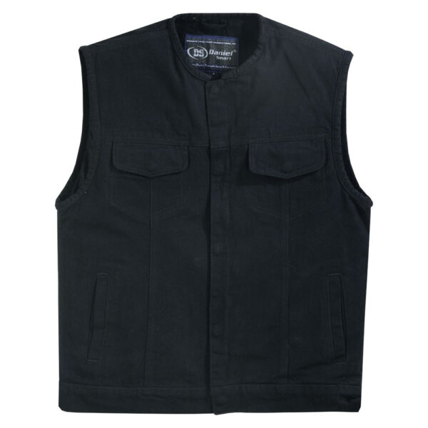 RM981BK Concealed Snaps, Denim Material, Hidden Zipper, w/o Collar - Image 8