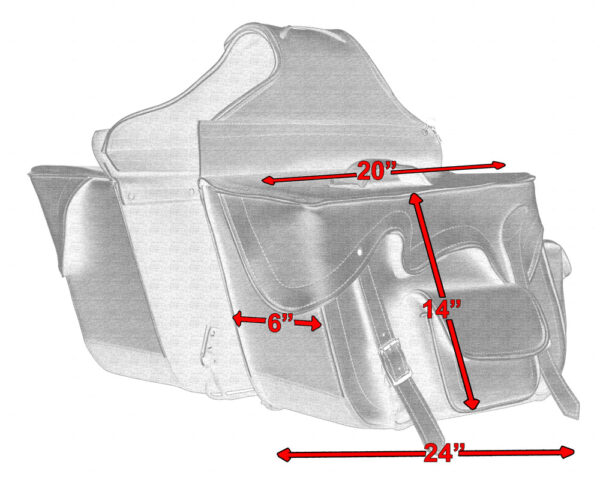 RC322 Two Strap Saddle Bag - Image 16