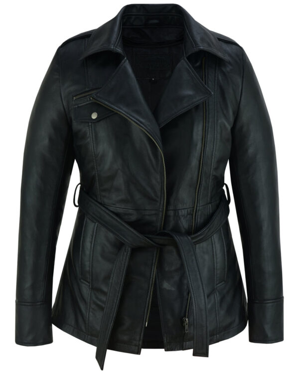 Elan Women's Leather Jacket Black - Image 8