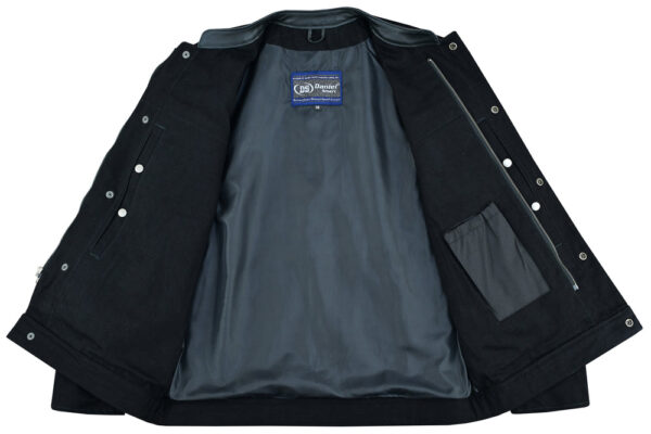 RM988 Men's Full Cut Denim Shirt W/Leather Trim - Image 7