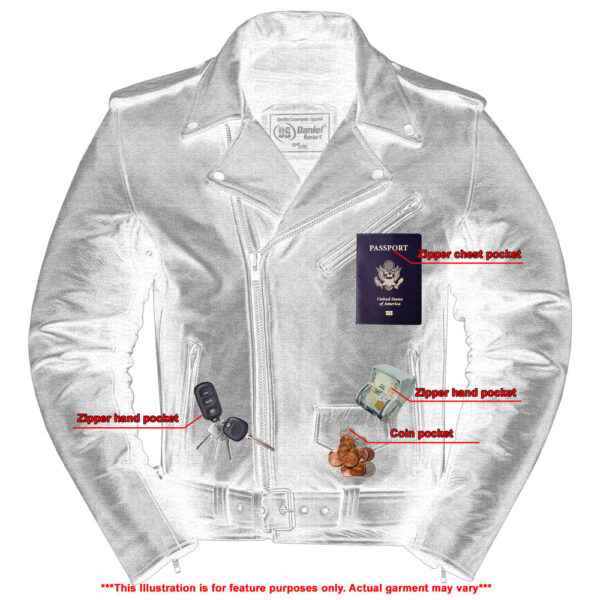 RC732 Men's Premium Classic Plain Side Police Style Jacket - Image 4