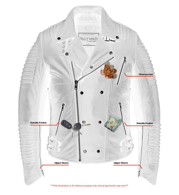 Black Ace Men's Black Fashion Leather Jacket with Ribbed Accents - Image 6