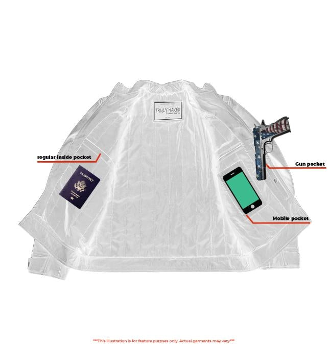 Men's Faux Leather Jacket With Snap Button Collar - Image 8