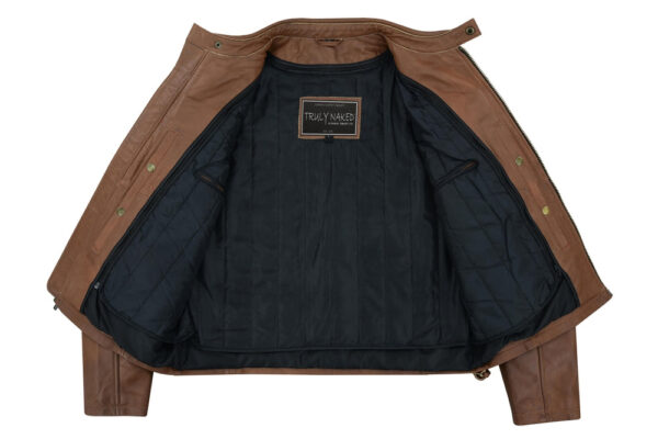 Copper Slayer Men's Sheepskin Leather Fashion Jacket with Snap Button - Image 5