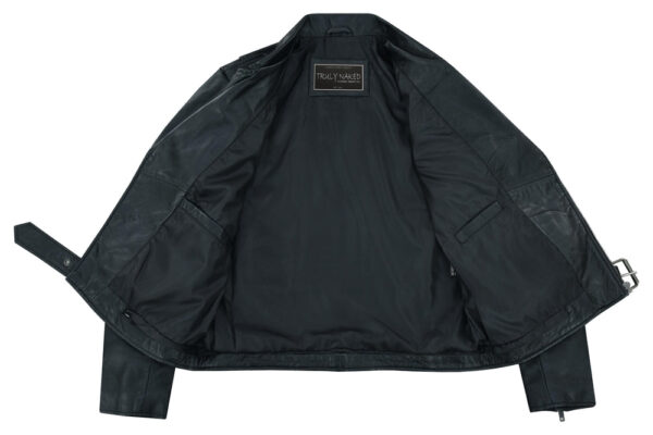 Night Shine Women's Black Fashion Leather Jacket - Image 3