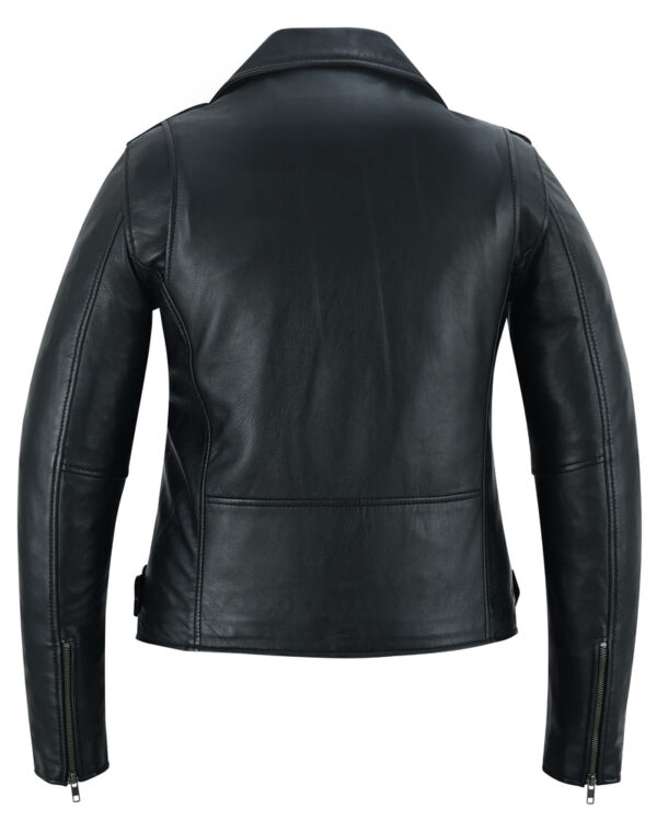 Night Shine Women's Black Fashion Leather Jacket - Image 4
