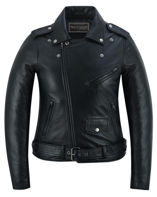 Night Shine Women's Black Fashion Leather Jacket - Image 8