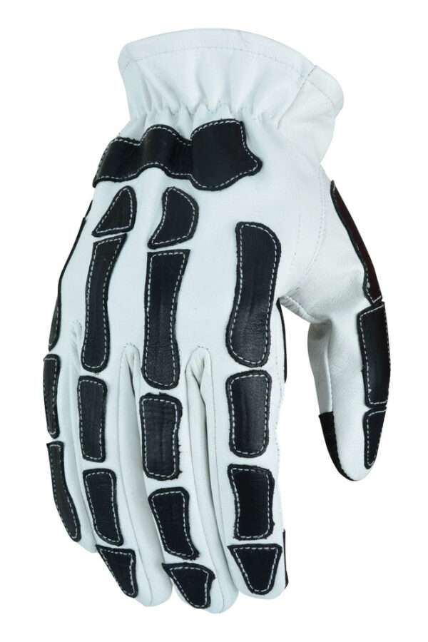 Glove Grace White and Black Skeleton Hand Riding Glove (BluWater) - Image 3