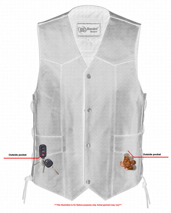 RC111 Traditional Single Back Panel Concealed Carry Vest - Image 3