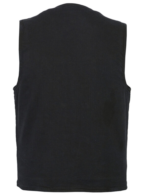 RM925BK Men's Single Back Panel Concealed Carry Denim Vest - Image 4