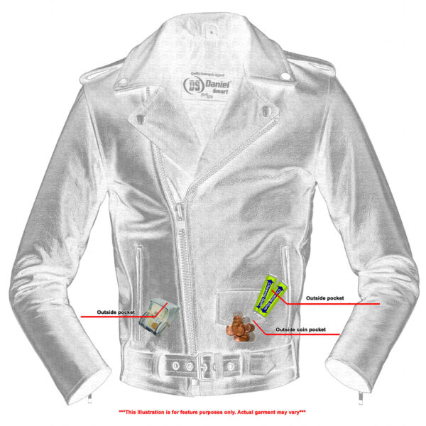 RC1720 Kid's Traditional Style M/C Jacket - Image 3