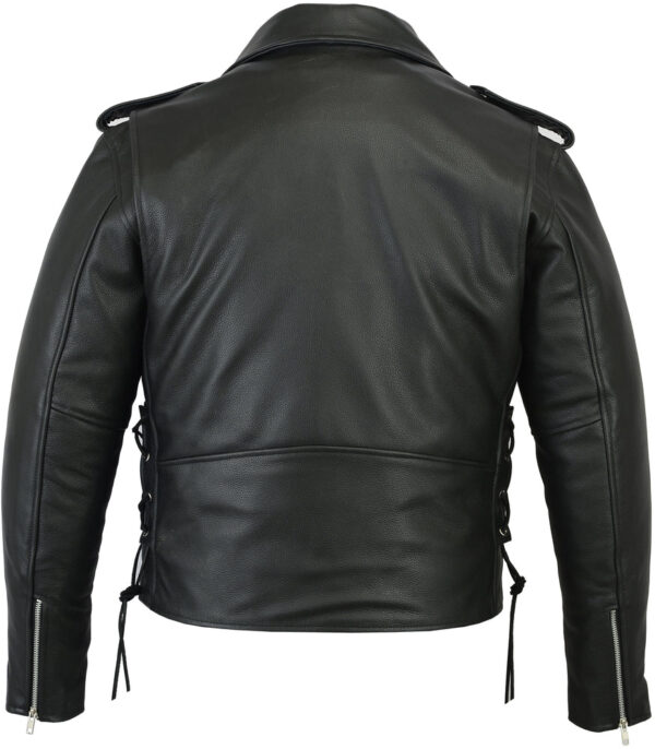 RC731 Men's Classic Side Lace Police Style M/C Jacket - Image 3
