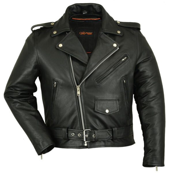 RC730 Men's Classic Plain Side Police Style M/C Jacket - Image 4
