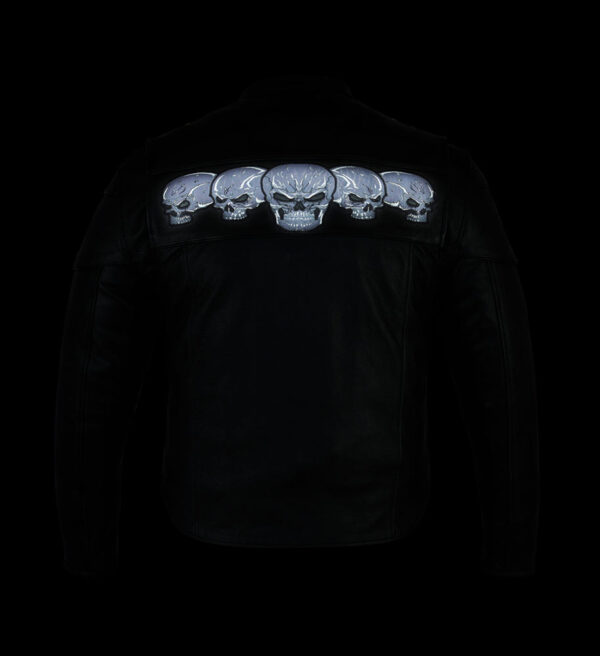 RC700 Men's Scooter Jacket w/Reflective Skulls - Image 4