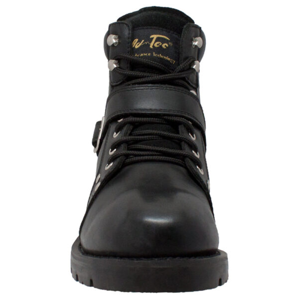 9143 Men's YKK Zipper Biker Boot-Black - Image 3
