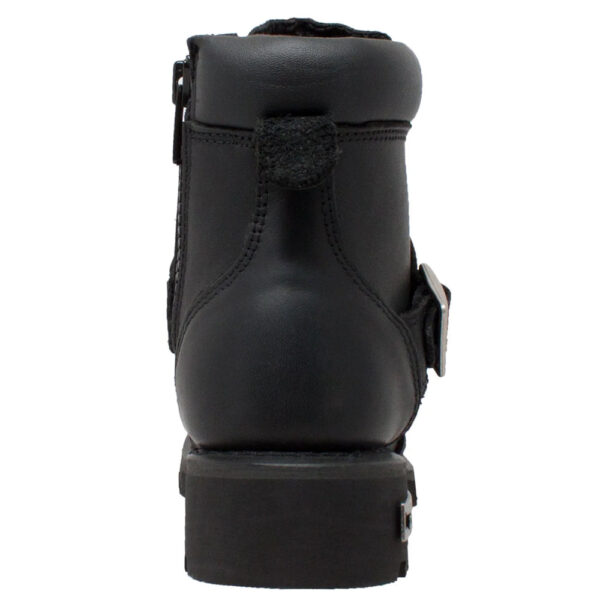 8143 Women's YKK Zipper Black Biker Boot - Image 4
