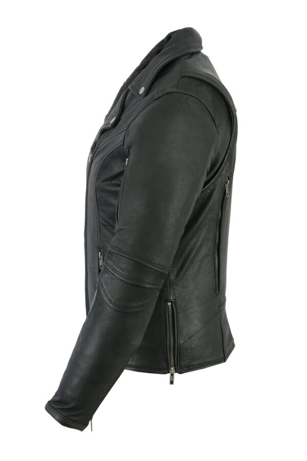 RC894 Women's Modern Longer Beltless Biker Jacket - Image 3