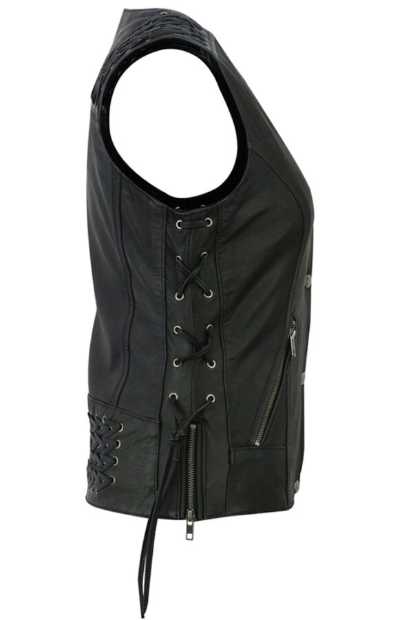 RC285 Women's Vest with Grommet and Lacing Accents - Image 3