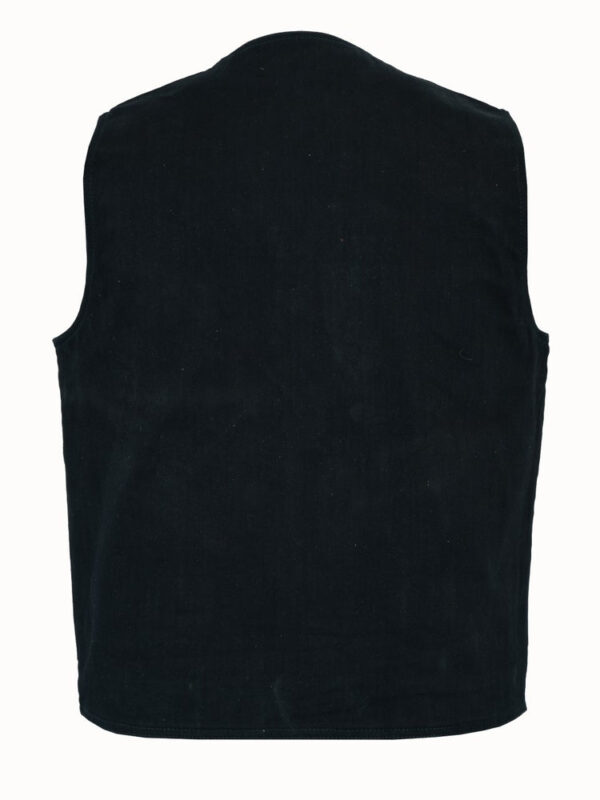 RM910 Men's Traditional Denim Vest with Plain Sides - Image 3