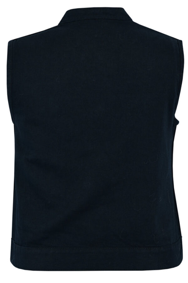 RM987 Women's Advance Black Construction Denim Vest - Image 3