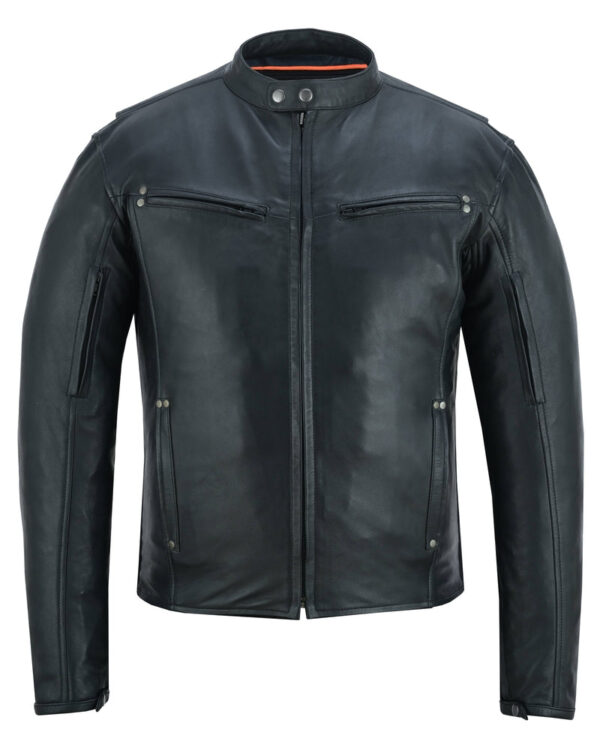 RC742 Men's Lightweight Drum Dyed Naked Lambskin Jacket - Image 3