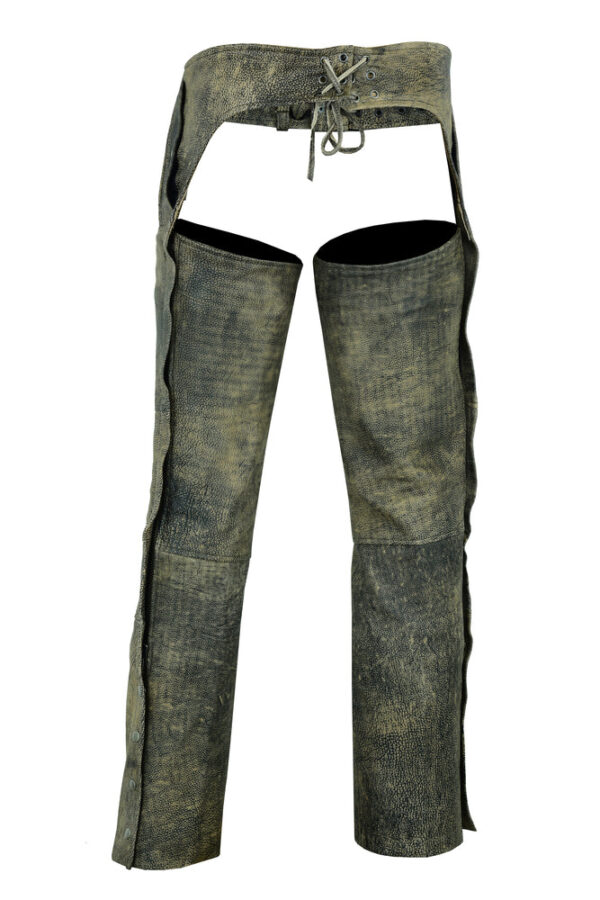 RC439 Unisex Double Deep Pocket Thermal Lined Chaps- Antique Brown - Image 3