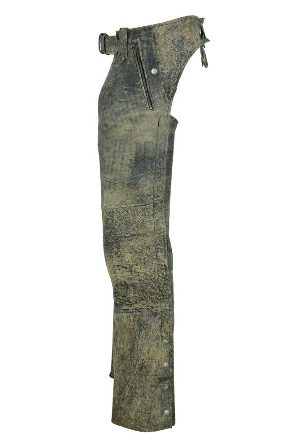 RC439 Unisex Double Deep Pocket Thermal Lined Chaps- Antique Brown - Image 4