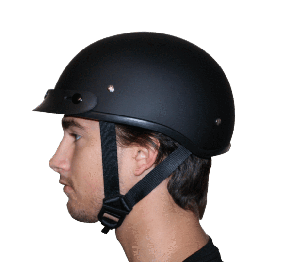 D1-ANS D.O.T. DAYTONA SKULL CAP W/O VISOR - HI-GLOSS BLACK - Image 8