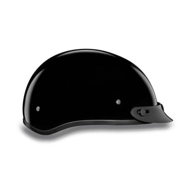 D1-A D.O.T. DAYTONA SKULL CAP- HI-GLOSS BLACK - Image 4