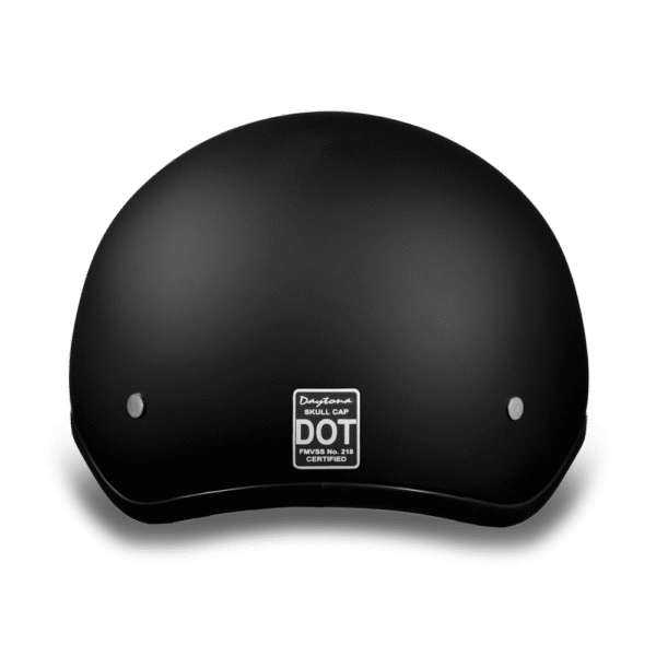 D1-BNS D.O.T. DAYTONA SKULL CAP W/O VISOR - DULL BLACK - Image 3